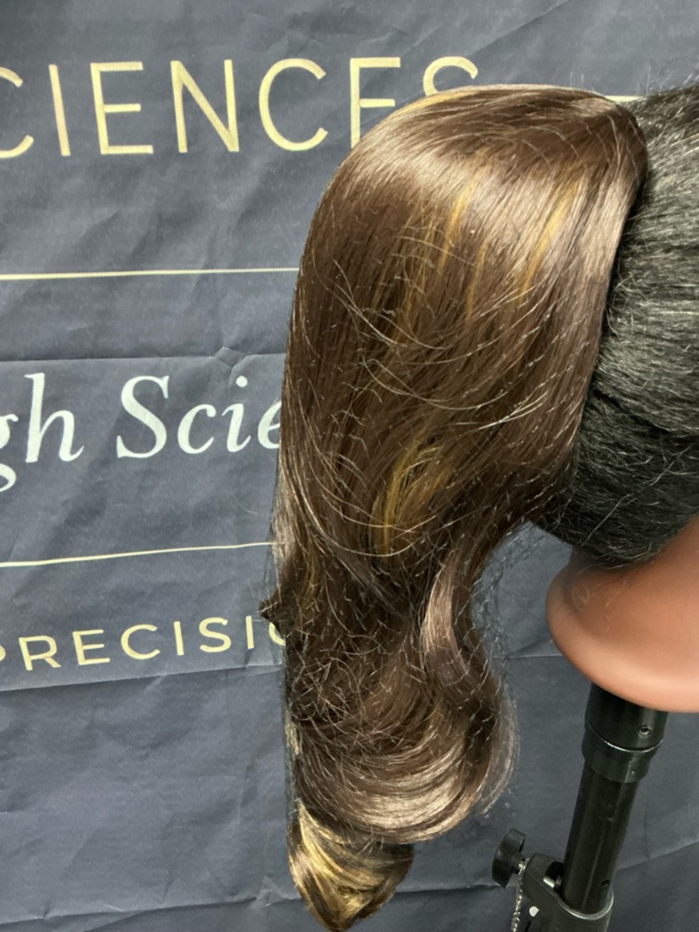 Premium Women’s Brown Hairpiece with Subtle Blonde Highlights